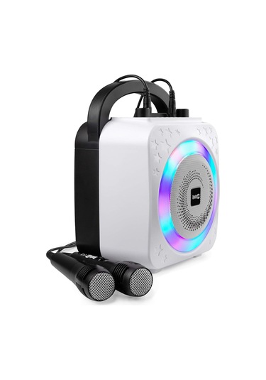 Rockjam 8 Watt Şarj Edilebilir Bluetooth Karaoke Makinesi, Iki Mikrofonlu
