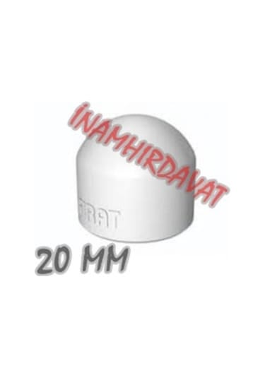 Kapama - 20 Mm Firatpen Plastik Beyaz Renk Kapama Başliği