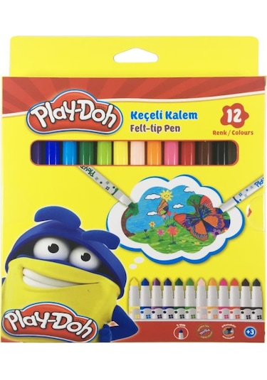 Play-Doh Keçeli Boya Kalemi 12 Renk 5 Mm