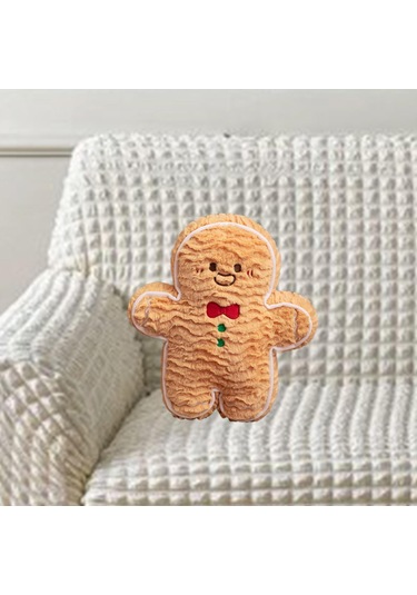 Suntek Yılbaşı Atma Yastığı Sevimli Yumuşak Doldurulmuş 30cm Kahverengi