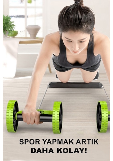 CKSpor Çok Fonksiyonlu Tekerlekli Karın Bel Göbek ve Vücut Egzersiz Aleti