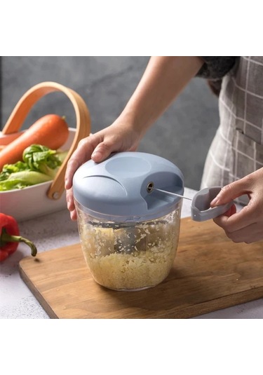 Awesomestore 900ml Yeşil Mutfak Sebze Doğrayıcı, Multifonksiyonel Sarımsak Ezici, Et Kıyma Makinesi Yeşil