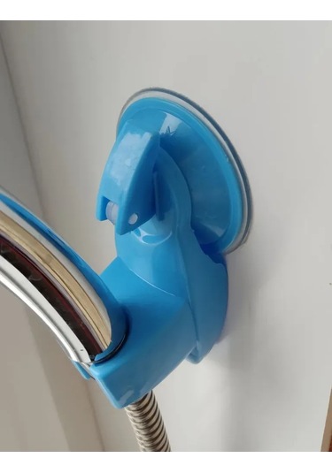 Gajeena Mavi Plastik Duş Başlığı Tutucusu, Sürekli/geçici Kullanım, Süction Cup İle Kurulum, Yükseklik Ve Açı Ayarlı, Modern Tarz Mavi