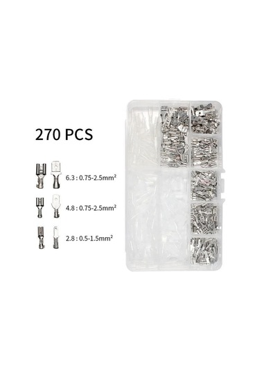 Suofeng Sn-48b Yüksek Dayanımlı Pense Seti + 270 Parça Konektör Ucu, 0.5-2.5mm², Ergonomik Tutma, Kaymaz Kulp