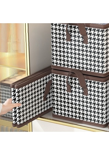 Dancemonkey Cbtx 50x30x26cm Saklama Kutusu Non Woven Pp Katlanabilir Dolap Düzenleyici Organizer Kutusu - Siyah 140l