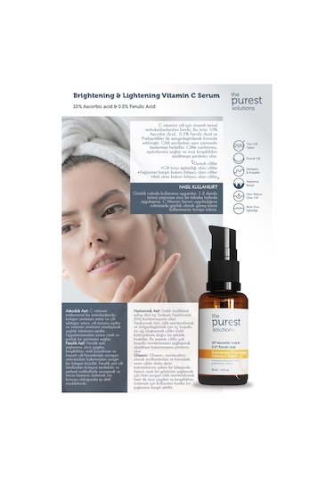 The Purest Solutions Aydınlatıcı ve Ton Eşitleyici Serum 30 ML