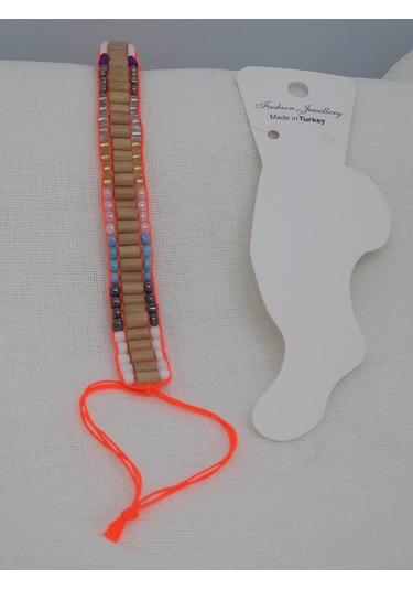 Glamglamour Ahşap Boncuk Dokuma Kadın Halhal