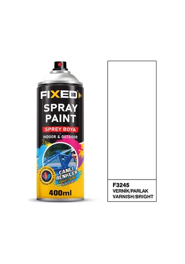 Sgs Fıxed Parlak Vernik Akrilik Sprey Boya 400 Ml F3245 Vernik Parlak