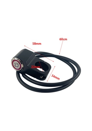 Motosiklet Led Far Aç Kapa Metal Anahtar Tekli Buton Swich 2 Modlu 1 Adet