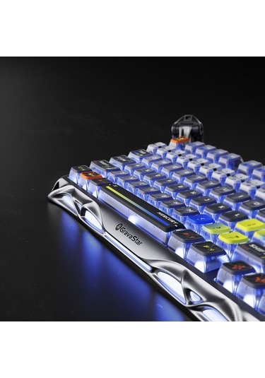 Gravastar Mercury K1 Pro Rgb Kablosuz Mekanik Gaming Klavye, Alüminyum Çerçeveli, İngilizce Q, Uzay