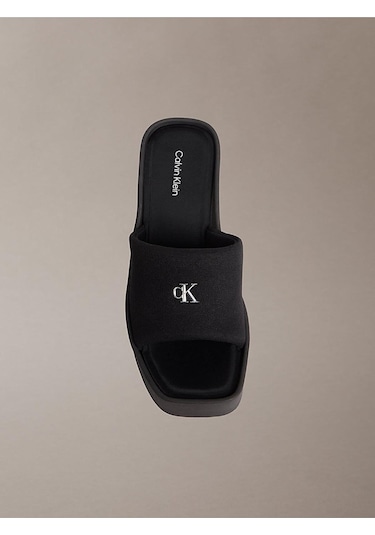 Calvin Klein Kadın Wedge Canvas Detaylı Sandalet-14745 Siyah Calvin Klein Kadın Wedge Canvas Detaylı Sandalet-14745 Siyah
