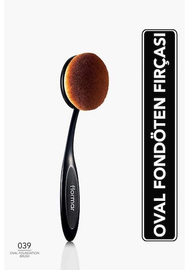 Flormar Yatay Eğimli Fondöten Fırçası - Oval Foundation Brush - 039 - 8690604598496