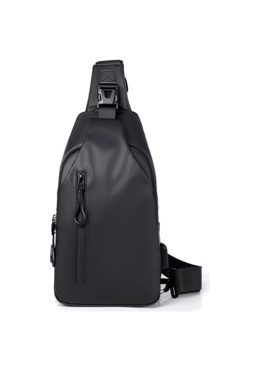 Erkekler İçin Şık Ve Fonksiyonel Crossbody Çanta, Büyük Kapasiteli Moda Omuz Çantası, Günlük Kullanım İçin Pratik Göğüs Çantası, Trend Aksesuar Siyah