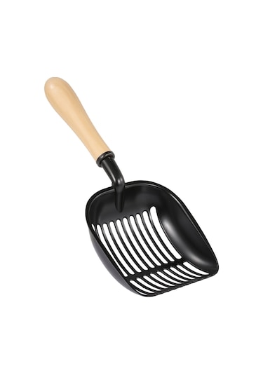 Mufunye Alüminyum Alaşımlı İçi Boş Kedi Kumu Kepçesi Uzun Saplı Kum Küreği Eleği Evcil Hayvan Temizlik Aleti