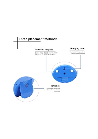 Sones Yüksek Hassasiyetli İç Mekan Elektronik Termometresi Mavi