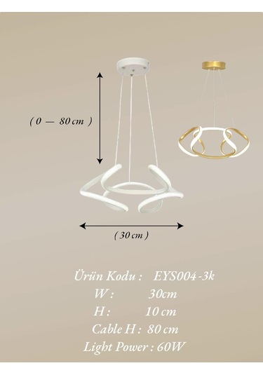 Ey Shop Eskitme Drone Model 3 Renk Kumandalı Led Avize Eskıtme Gold