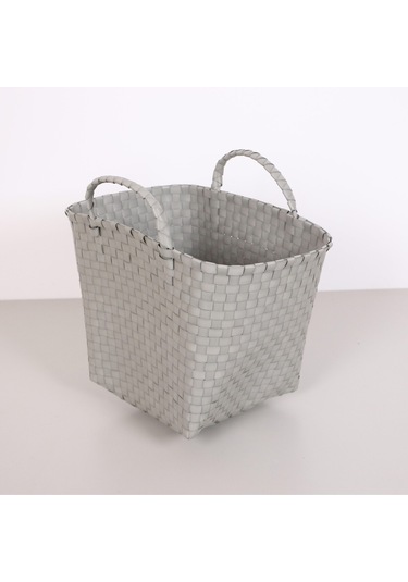 Sentetik Rattan Saksılık 32x28x33 Cm Gri