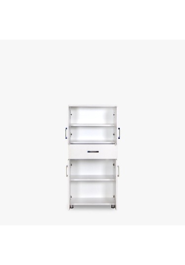 Çok Amaçlı Dolap Beyaz 130 CM Hard Parlak Suntalem El Yapımı Beyaz