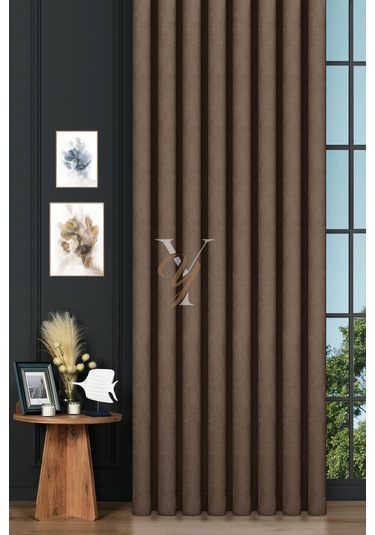 Petek Fon Perde V-1014 Kestane Çok Renkli