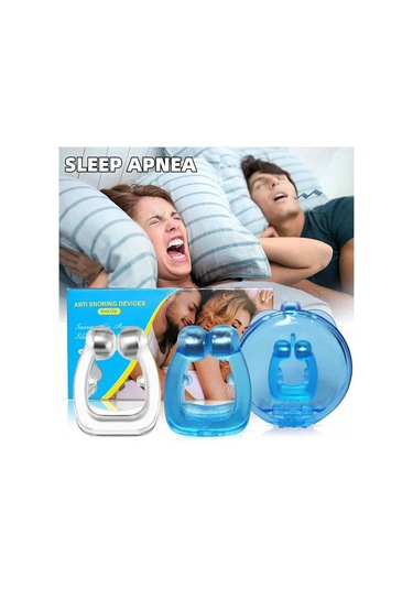 Gajeena Güçlü Solunum İçin Silikon Burun Klipsi - Uyku Kalitesini Artıran, Horlama Engelleyici Alet Mavi, 6 Adet