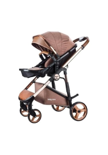 Crom Travel Sistem Bebek Arabası Kahverengi St452