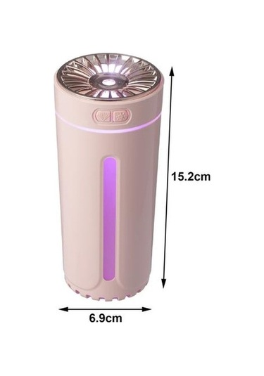 Novahub Taşınabilir Araba Hava Nemlendirici Siyah - 2 Renkli Işık Modu - 300ml Su Kapasitesi