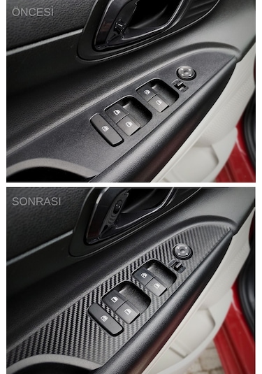Hyundai Bayon İç Trim Set Mat Karbon Siyah / Ayna Katlama Butonlu