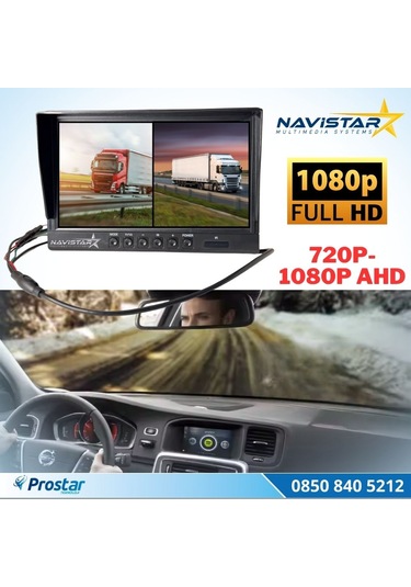 Kayıtlı 9 İnç İkiye Bölen 2 Kanal Split Ahd 1080p/720p Destekli 4 Pin 256 Gb Sd Destekli Monitör