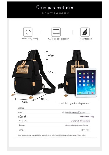 Büyük Kapasiteli Üniseks Çapraz Askılı Çanta-gri Gri