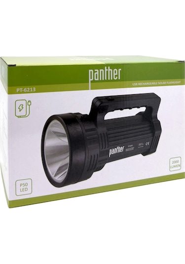 Panther Pt-6213 Usb Şarjlı Solar El Feneri