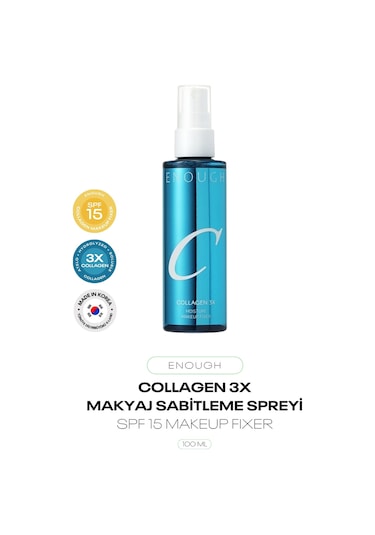 Kolajen İçeren Makyaj Sabitleme Spreyi 3x Collagen Moisture Makeup Fixer Spf 15