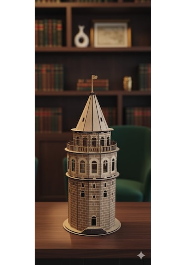3 Boyutlu 85 Parça Galata Kulesi Ahşap Puzzle
