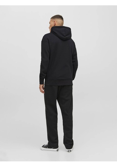 Jack & Jones Jorvesterbro Zıp Hood Noos Siyah Erkek Sweatshirt 12241691 Siyah