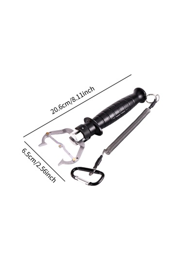 Dolıty Balık Tutucu Klipsi Paslanmaz Çelik Balıkçılık Siyah