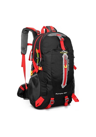 Padalink 40l Dayanıklı Ve Hafif Seyahat Sırt Çantası - Siyah & Kırmızı, 6 Cep İle Pratik Taşıma Çok Renkli