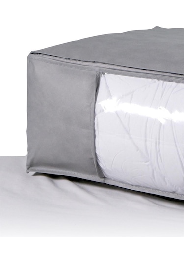 Vedsey Home Organizer Baza Altı Düzenleyici Pencereli Büyük Boy Hurç 70 x 50 x 25 CM Gri