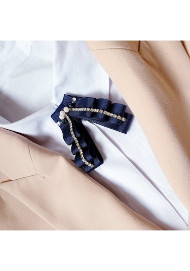 Pegu Lux Kurdele Lacivert Yaka Gömlek Ceket Broş, Yaka İğnesi 27