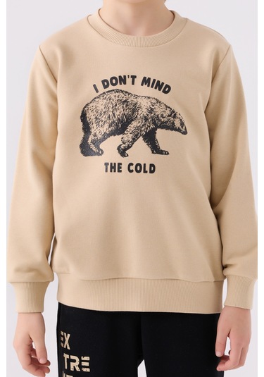 Rolypoly Erkek Çocuk Eşofman Takımı Rp3453 Bej Bej