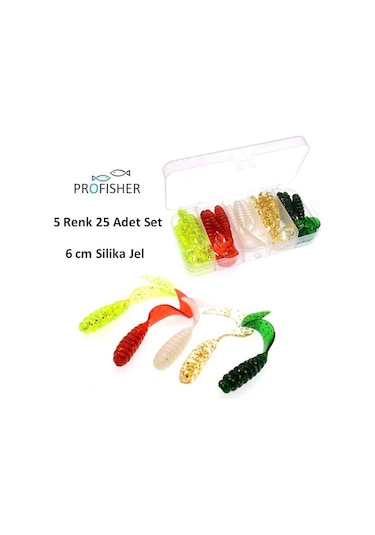 PROFISHER Silika Jel Sahte Yumuşak Yem 6 cm 1,8 gr Plastik Kutuda