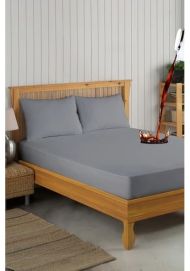 Formeya Pamukkale Gri Mikro Fitted Sıvı Geçirmez Yatak Koruyucu  TekKişilik  Alez