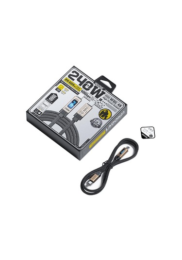 Wk Wdc-49 240w Tip-c Tip-c Ladon 4 Yüksek Hızlı Veri Kablosu, Uzunluğu: 1.2m Siyah