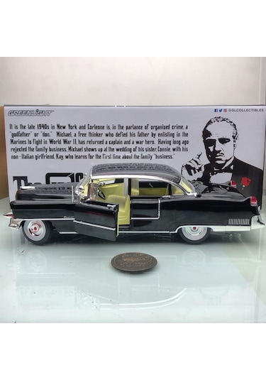 1955 Cadillac Fleetwood The Godfather Black 1 18 Greenlight
