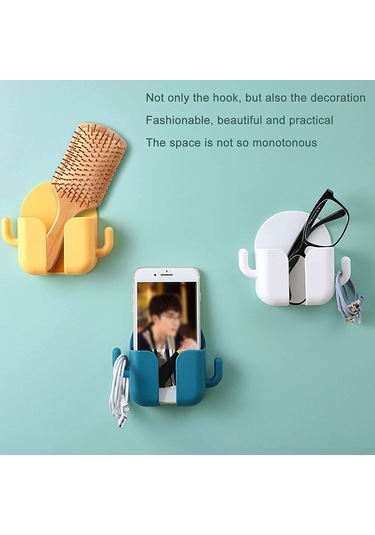 Duvara Yapışan Telefon Kumanda Tutucu Aparat 3 Adet