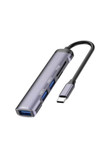 Sones T505 Dizüstü Bilgisayar Telefon Adaptörü Type-c - Usb2.0x2 + Usb3.0 + Tf / Sd Kart Yuvaları Usb Hub