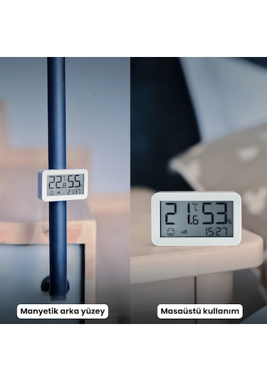 Tuya Zigbee Lcd Ekranlı Sıcaklık Ve Nem Sensörü