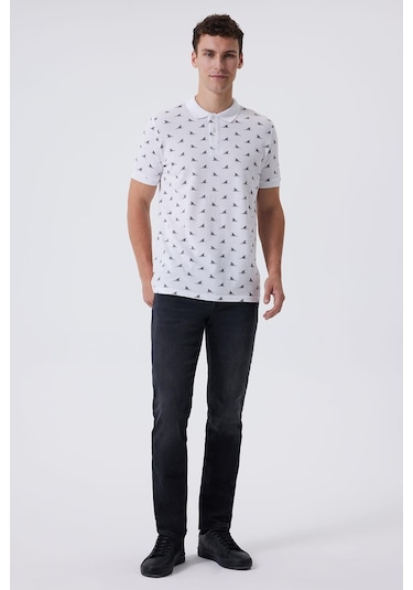 Lee Cooper Shark Erkek Pike Polo Yaka T-Shırt Beyaz-16400-Beyaz