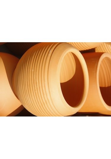 Antik Saksı 2 Adet - El Yapımı Doğal Çömlek (485408617)