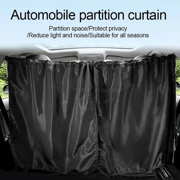 Sunshine011 Karavan Kabin Bölme Perdesi Polyester Siyahout - Standard Roof