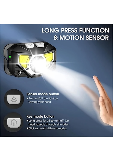 Brightnova Staaricc 2pcs Ultra Parlak Led Şarj Edilebilir Hareket Sensörlü Kafa Lambası 8 Mod Kamp Koşu Balıkçılık Acil Durum Usb Aydınlatma Aksesuarı Altın