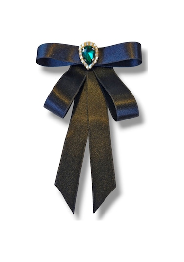 Siyah Saten Zirkon Taşlı Broş Yaka İğne, Okul Çanta Gömlek Tişort 113 Beyaz